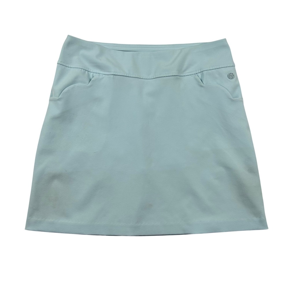 Lilly Pulitzer Skirt Womens 6 Luxletic Light Blue Golf Skort Scalloped Pockets